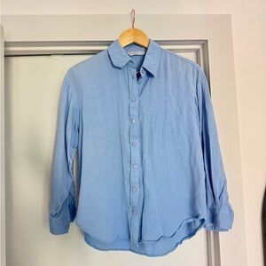 Stradivarius Sky Blue Casual Button Down Shirt